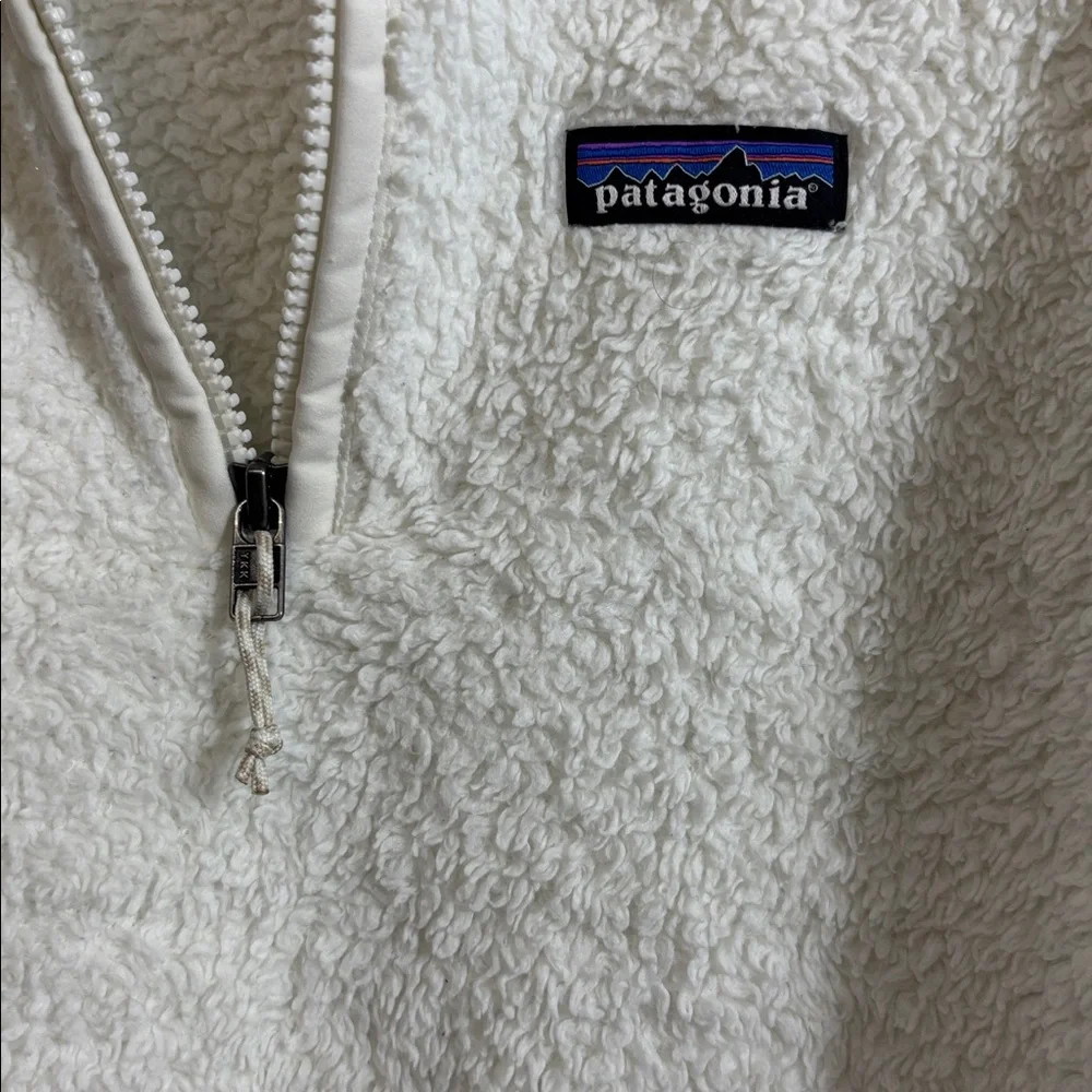 Patagonia Los Gatos Sweater - 1/4 Zip White Pullover - Picture 2 of 7